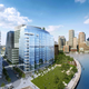 The photograph in this image was taken by a drone with the still-to-be-built development composited on later.